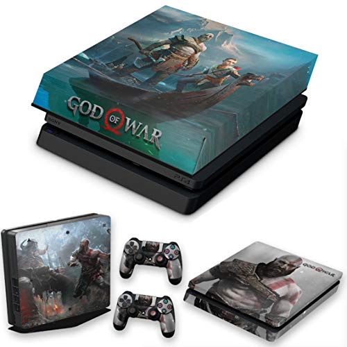 Capa Anti Poeira e Skin para PS4 Slim - God Of War #B