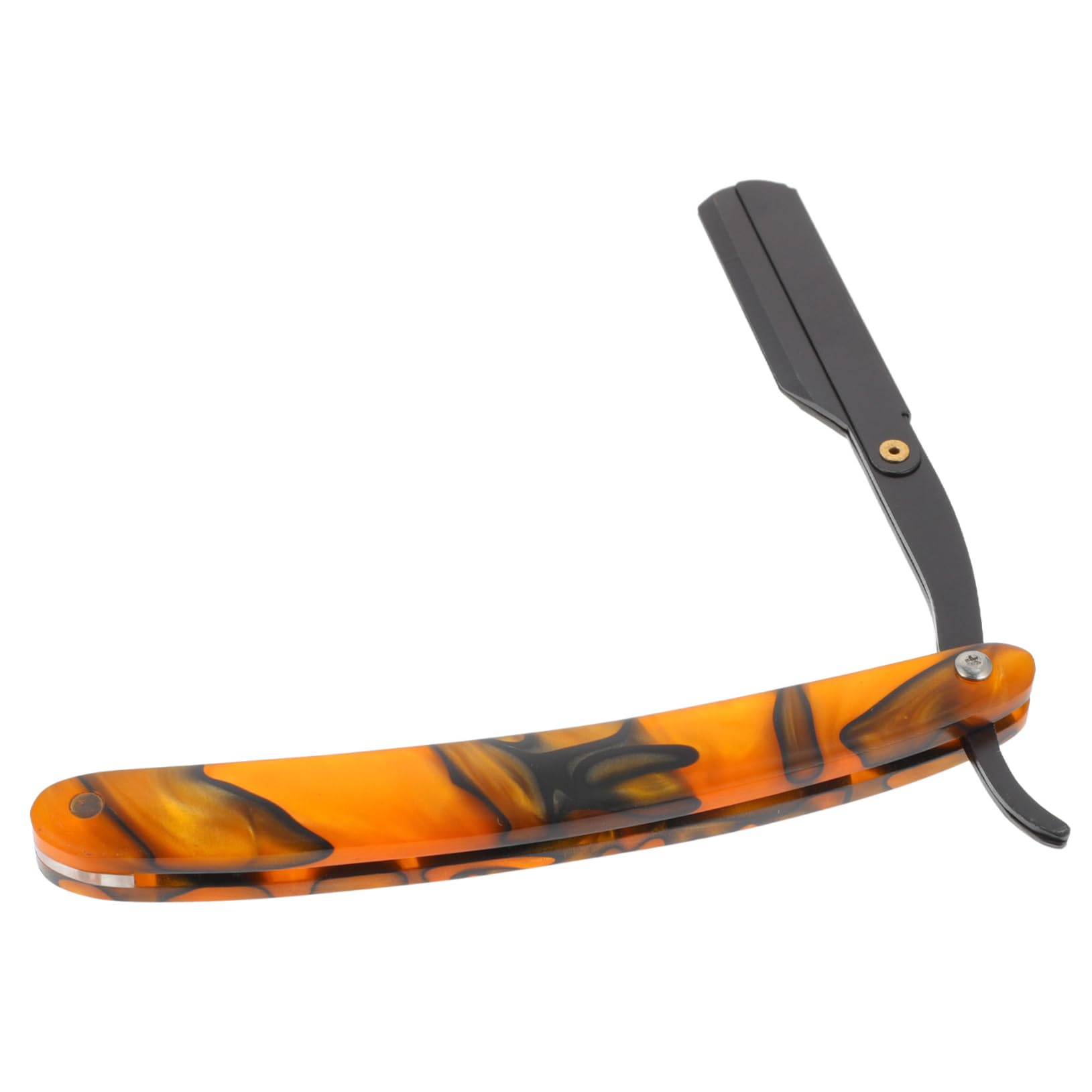 NOLITOY Chic Straight Barber Steel Razors Classic Men's Razor Holder for Shaving Vintage Metal Hair Shaper Safe for Beard Sideburns