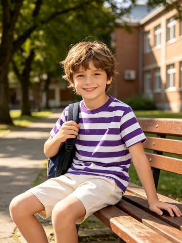 Image of Magic Park 6M-14Y Kid Striped T-Shirt Boys Cotton Tee Basic Top