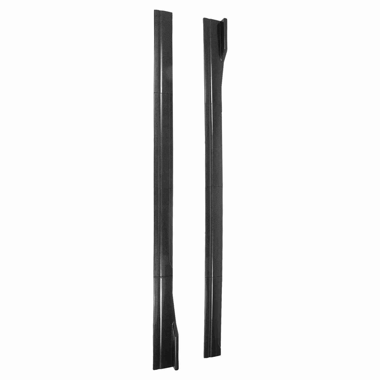 Jupe Lat¨¦rale de Voiture en Fiber de Carbone, 200X11cm, Type 4 Sections, S¨¦parateur de Jupe Lat¨¦rale Gauche Droite, Voitures Universelles