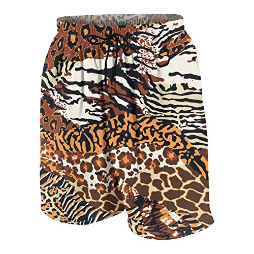 SARA NELL Men's Swim Trunks Wild Animal Skins Cheetah Leopard Tiger Zebra Surfing Beach Board Shorts Swimwear2