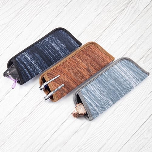 Image of TRIUMPH VISION Reading Glasses Pouch Eyeglass Sleeve Soft Case Slim 3 Pack | Alternative to Bulky Case Lightweight,Neoprene Lined Padded Protect Optical lens Slip in, Cute Pattern Portable for Daily Use