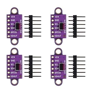 VL53L0X Time-of-Flight (ToF) Laser Ranging Sensor Breakout VL53L0XV2 Laser Flight Distance Measurement Module I2C IIC for Arduino(Pack of 4)