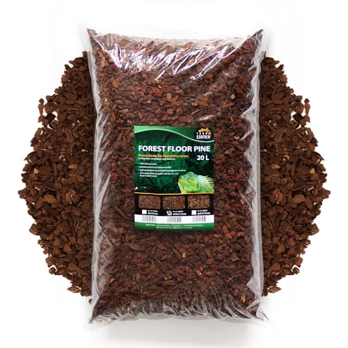 Terra Exotica Forest Floor Pine 10/20 Liter in fein, mittel, grob - Pinienrinde als Einstreu für Terrarien - Terrarienbodengrund für Reptilien, Amphibien und Insekten (20 Liter, mittel)
