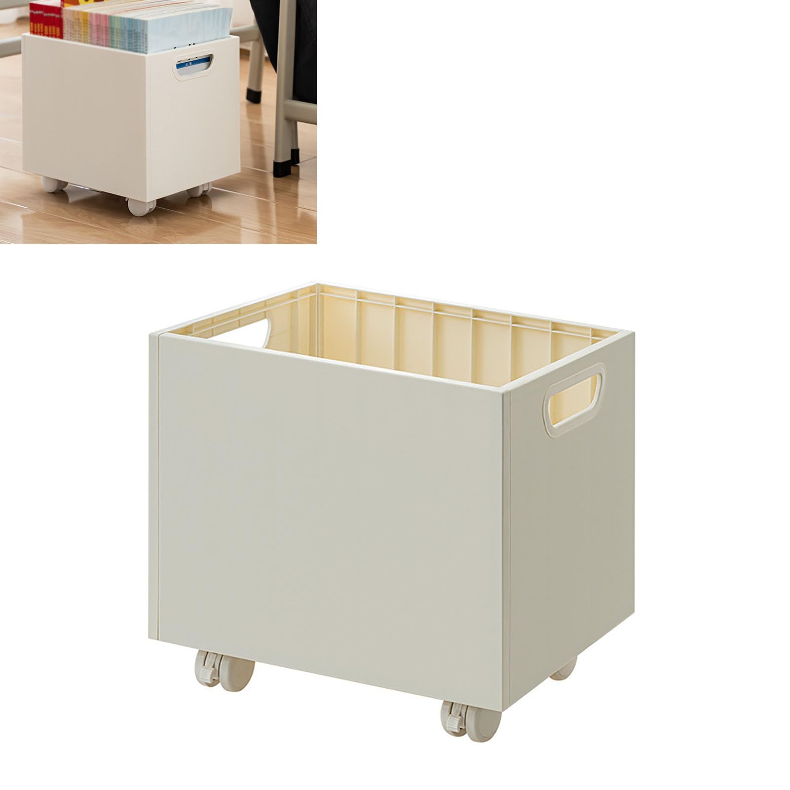 shenruifa Book Storage Box with Dual Side Handles Stackable 50kg Load Bearing Multifunctional Use File Storage Bins - Image 4