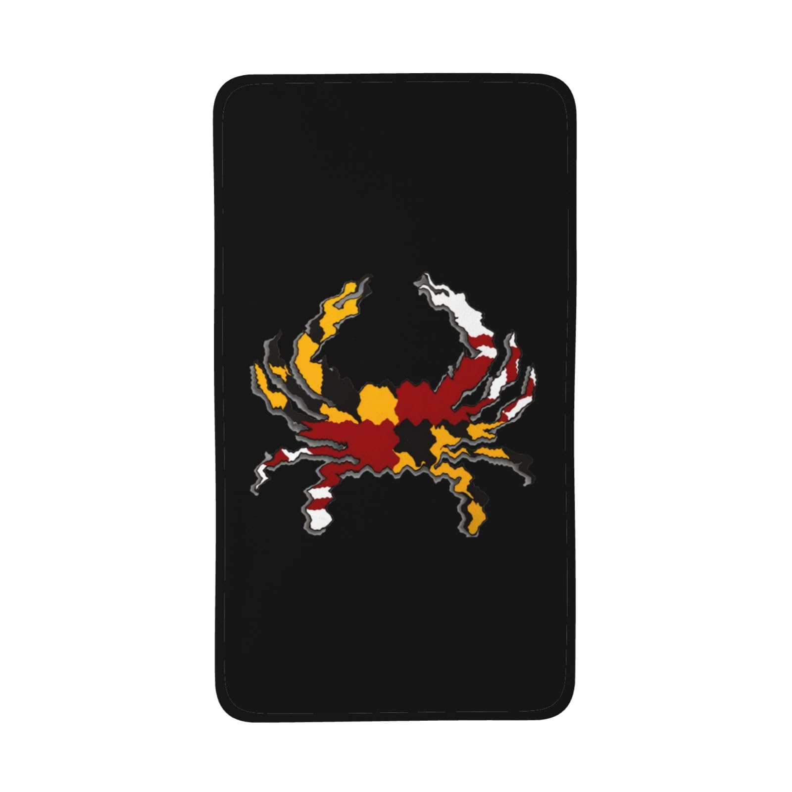 HACXZ Maryland Crab Flag Hand Towels - Quick Drying - Microfiber Coral Velvet Highly Absorbent Towels - Use as Hotel, Bathroom, Shower, Hand Towel 16 x 28 inches (White)