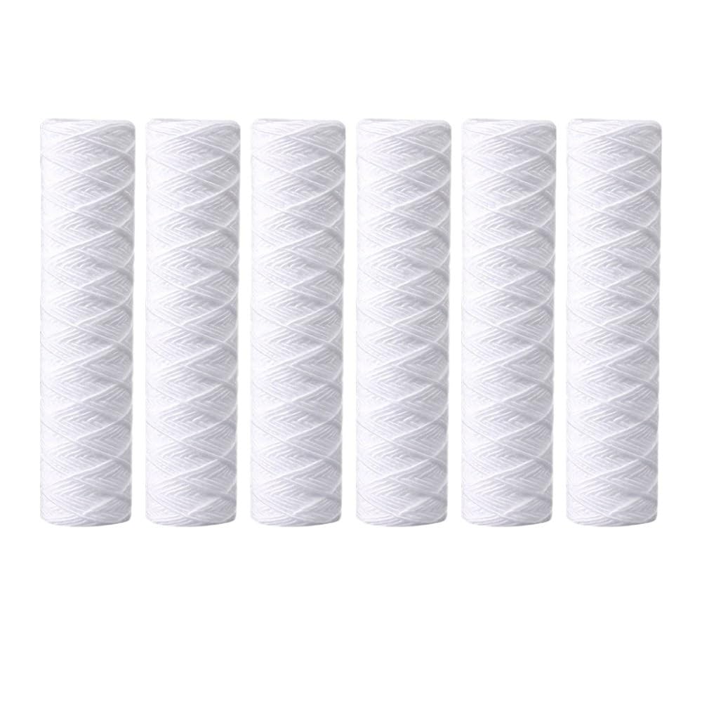 Sostituzione universale della cartuccia del filtro dell'acqua a filo avvolto da 5 micron da 10 pollici for la filtrazione dei sedimenti(6pcs)