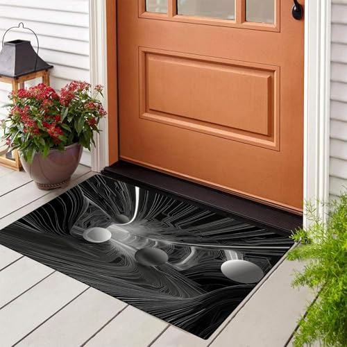 Tapis de qualité illusion visuelle 3D pour entrée moderne
