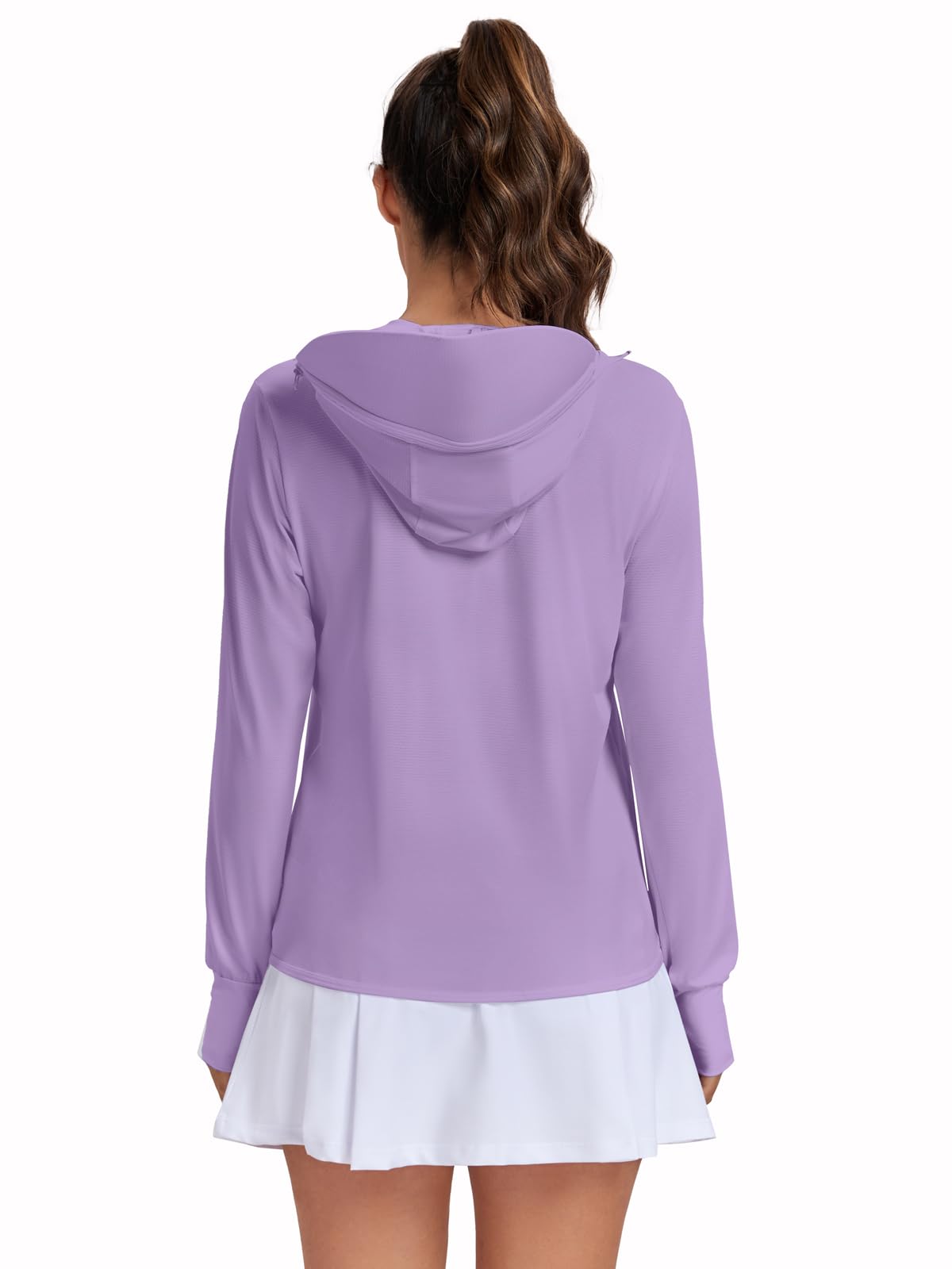 VUTRU Sweat à capuche UPF 50+ protection solaire pour femme - Léger manches longues avec poche