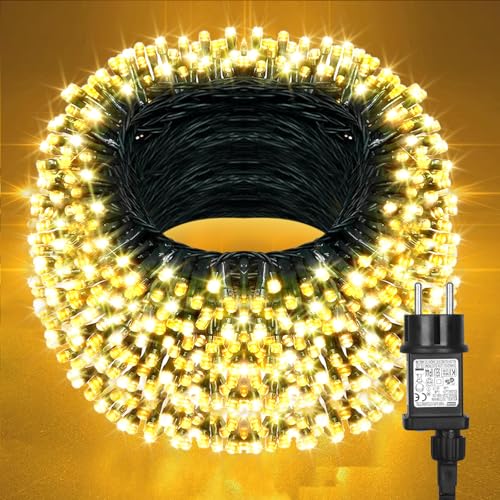 Withosent LED Lichterkette Innen Außen 60m, 600er LED Lichterkette...