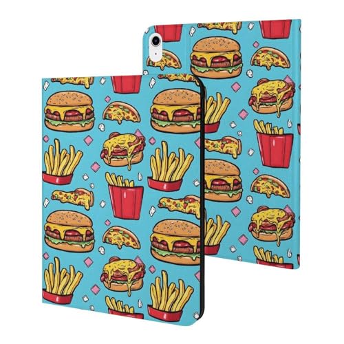 Housse iPad 11 2025 et 10.9 2022 fine avec motif gourmand et support