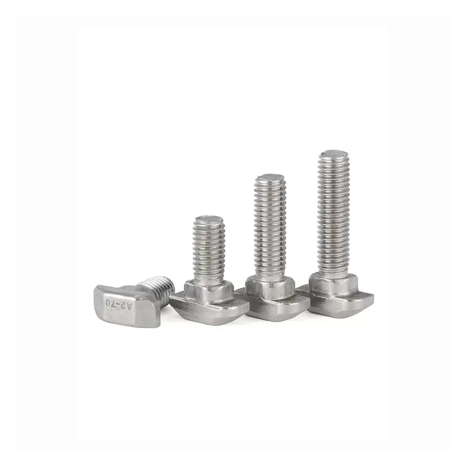 Dadi con scanalatura a T, Bulloni e Viti a T in Acciaio Inossidabile 304, Guida a, scanalatura a, Confezione da 10, Argento M6 M8(10pcs M8X20)