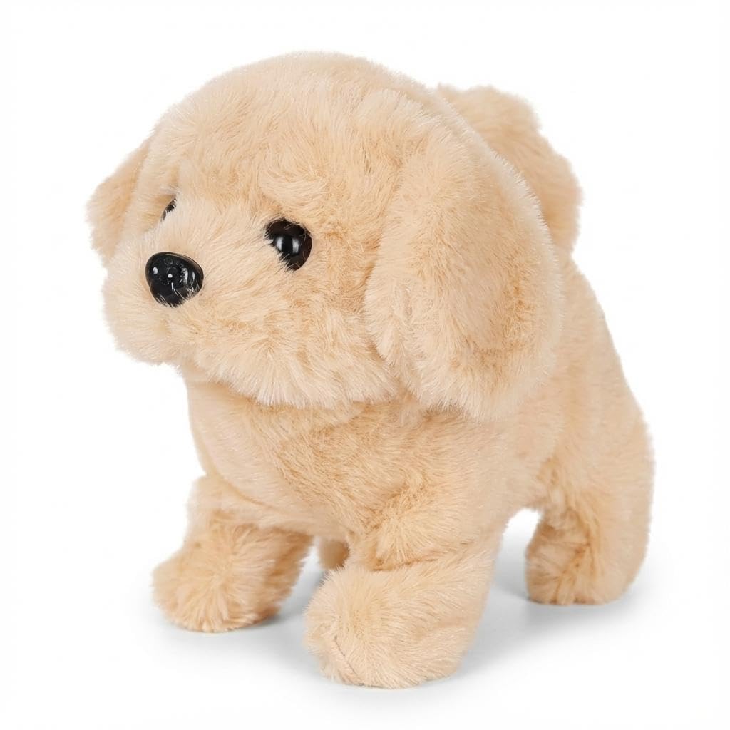 Hamleys Pugs at Play Goldie Walking Talking Dog Soft Toy | Interactive Animal Soft Toys for Kids Age 3Y+ | Birthday Gift for Kids | Stuffed Puppy Plush Animal Toy (Light Brown) - Amazon product rated Grade B