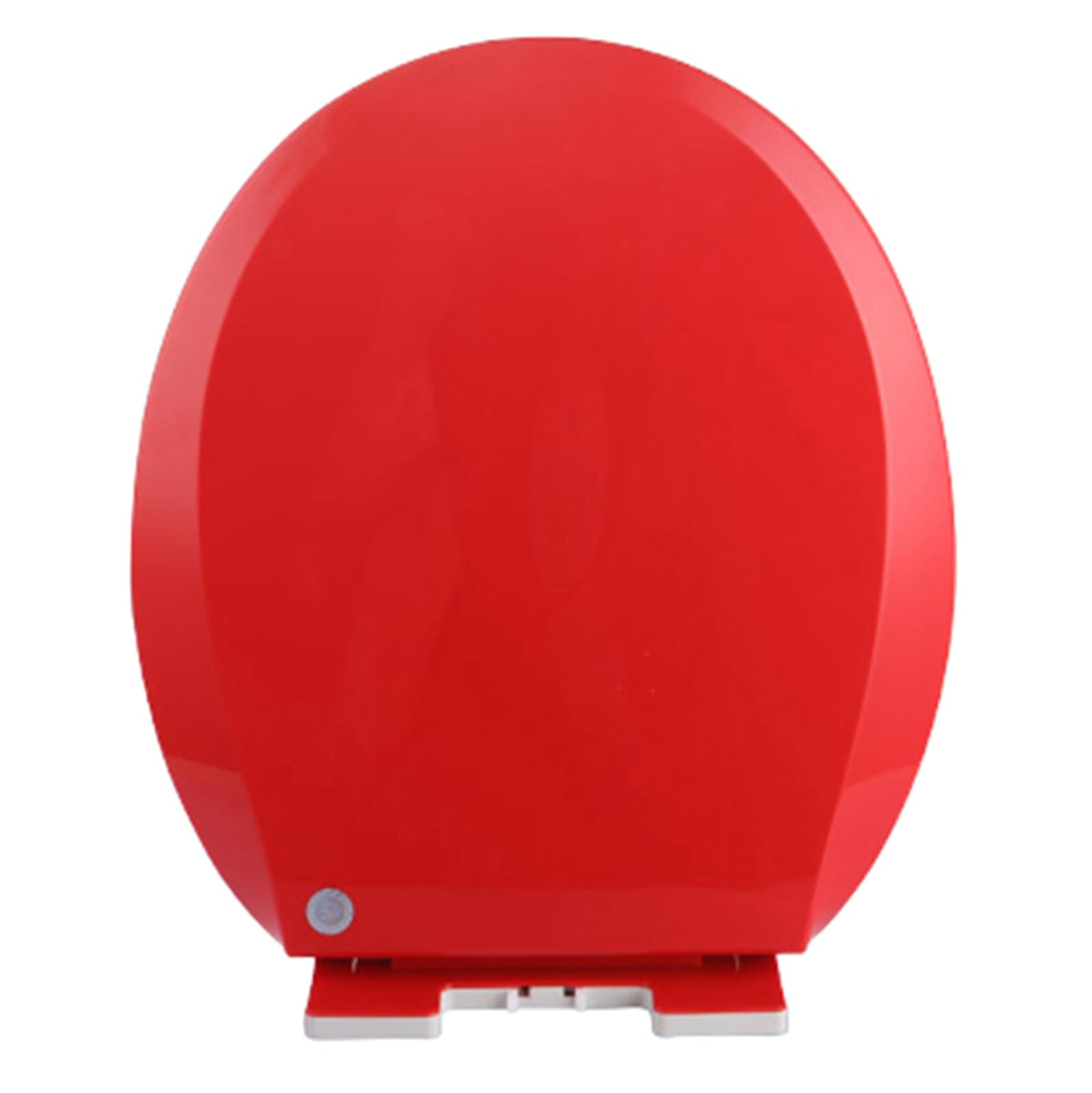 Tapa Wc Forma O Universal, Asiento de Inodoro de Cierre Suave con Liberación Rápida para una Fácil Limpieza, Tapa de Inodoro con Bisagras Ajustables, PP, Rojo, 36x41cm