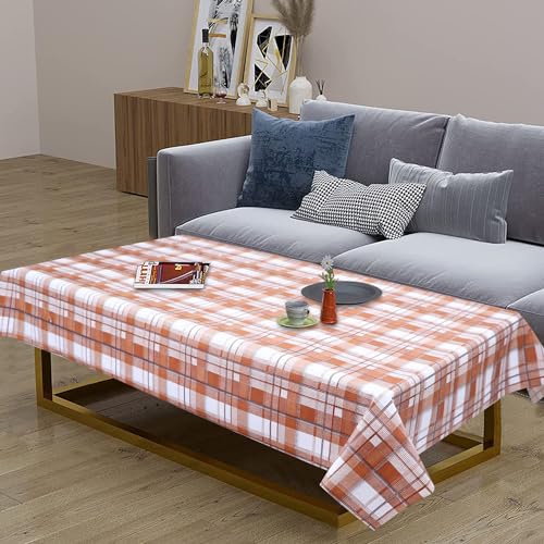 Image of Dakshya Industirs PVC Waterproof Table Cover 36x54 Inch Floral Printed Center Table Cover Washable Plastic Table Sheet Oilproof Dining Table Cover for Coffee Table Living Room Home (Floral Glow)