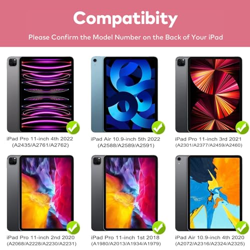 Image of GGH Keyboard Case for iPad Pro 11 Inch & Air 11 inch M4 /M3 /M2, Watermelon Red