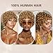 beauty proya Short Pixie Cut Human Hair Wigs Blonde Color Glueless Human Hair Wigs For Black Women Pre Plucked 3”Short Curly Human Hair Wigs With Bangs