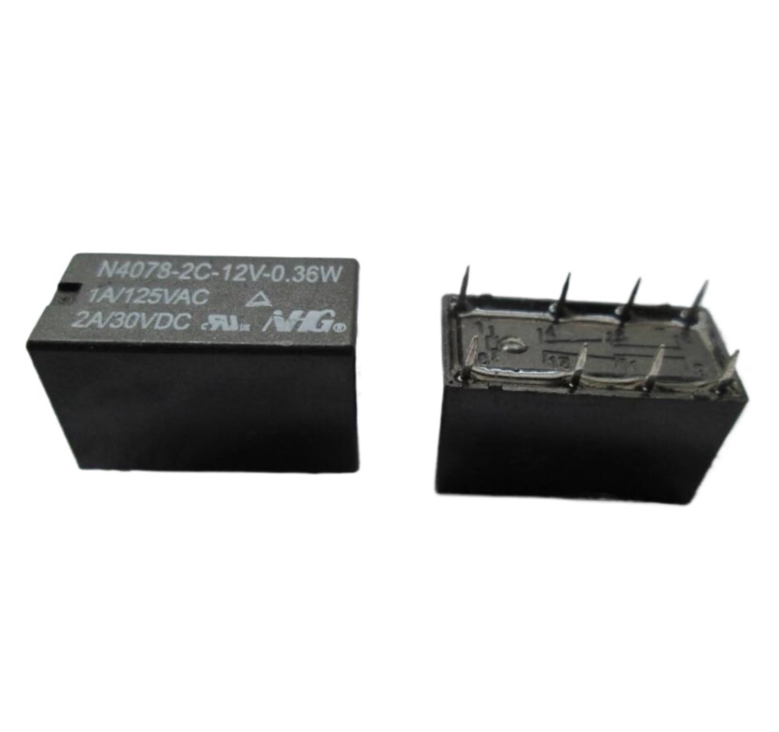OSHZIKJII Relay N4078-2C-12V-0.36W 12VDC 12V DC12V 1A 125VAC 8PIN
