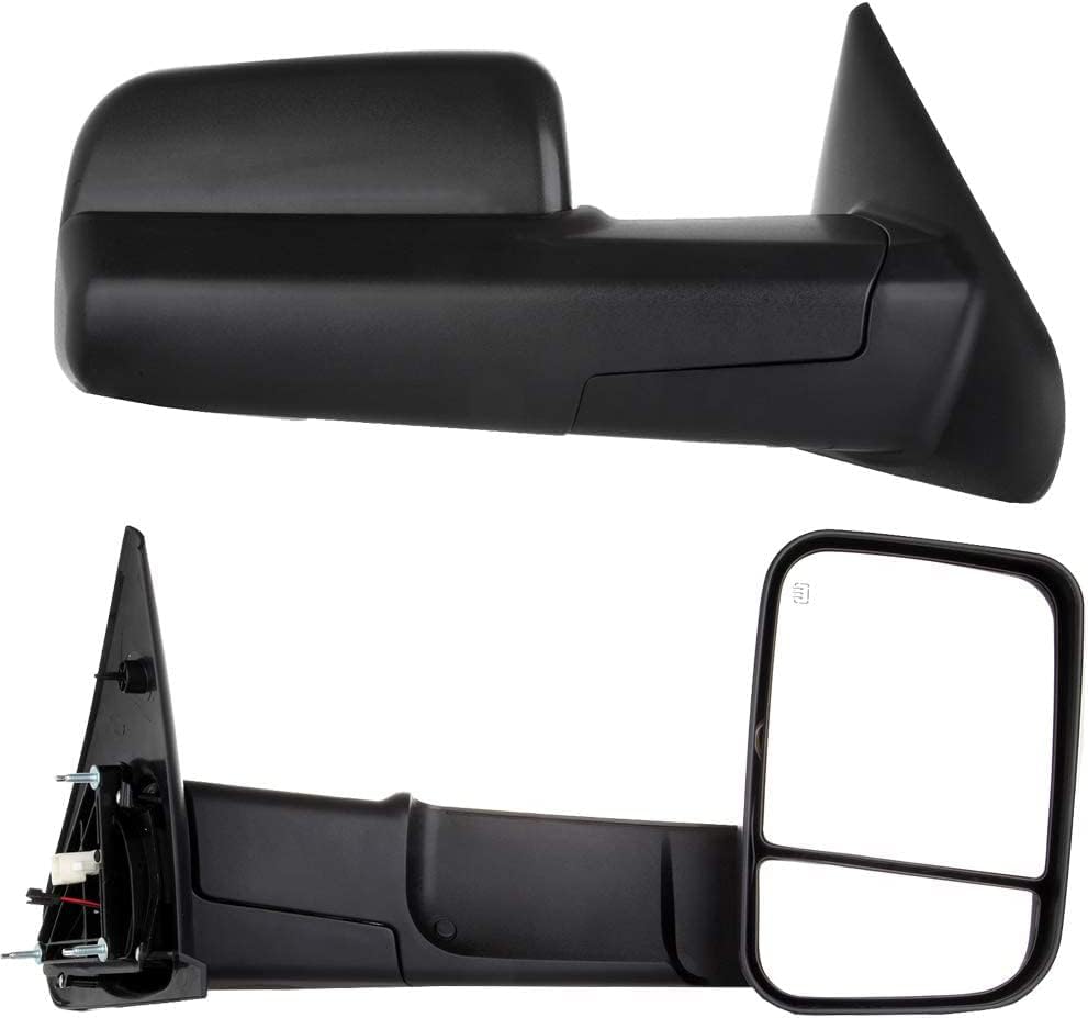Ram Power Fold Tow Mirrors Powered & Heated Towing Mirrors For 2009-2016 Dodge Ram 1500-5500 – Smoked LED Pair Smoked LED Lamp Towing Mirrors - Foto 7
