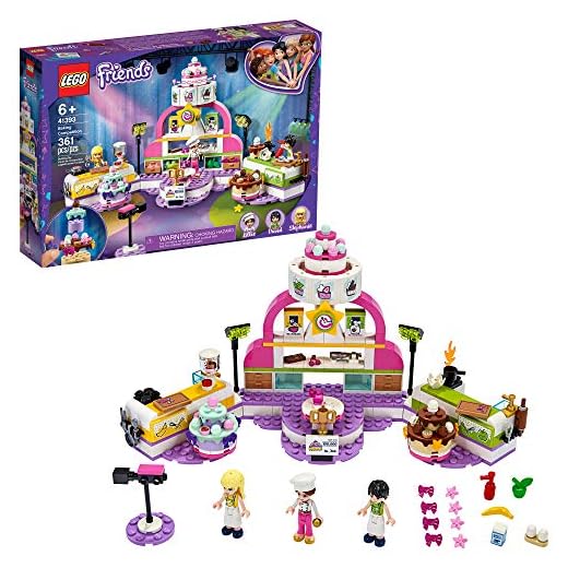 LEGO Friends Baking Competition 41393 Building Kit, Set Baking Toy, Featuring 3 Friends Characters and Toy Cakes (361 Pieces)
