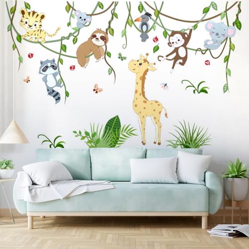 Gsrhzd Vinilos De Pared Decorativos, Papel Pintado Infantil, Pegatinas Pared Decorativas Con Animales, Para Decorar Una Habitación Infantil Guardería