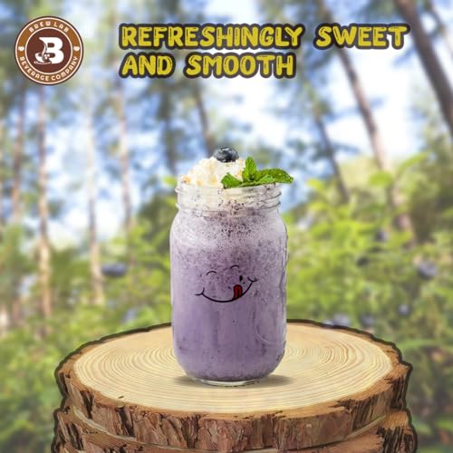 Image of Brew Lab Blueberry Flavour Milkshake Powder Mix | Instant Milkshake Powder | Healthy Milk Drink Mix-250 g