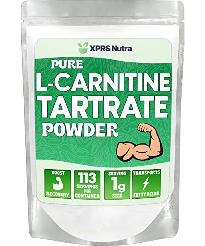 XPRS Nutra L Carnitine L Tartrate Powder - Premium Pure L Carnitine Tartrate - L-Carnitine - Vegan Friendly Bulk L Carnitine Powder - Amino Acid Supplement (4 Ounce)