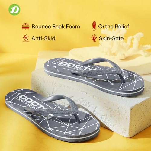 Image of DOCTOR EXTRA SOFT Women's Orthopedic and Diabetic Comfort Ortho Care, Bathroom Rubber Flip-Flops and House Slipper [OR-D-02]