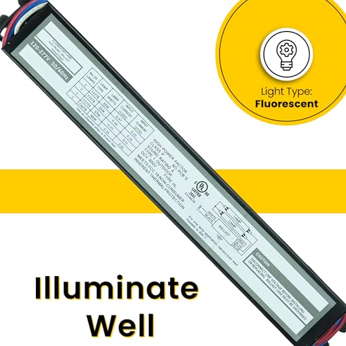 10 Pack Replacement for ICN2P32N, 120-277V, 50-60Hz Input Frequency, Electronic Fluorescent Light Ballast for 2 F32T8 Lamp Type, Automatic Restart Ballast Box, Ballast for Fluorescent light 2 Lamp T8