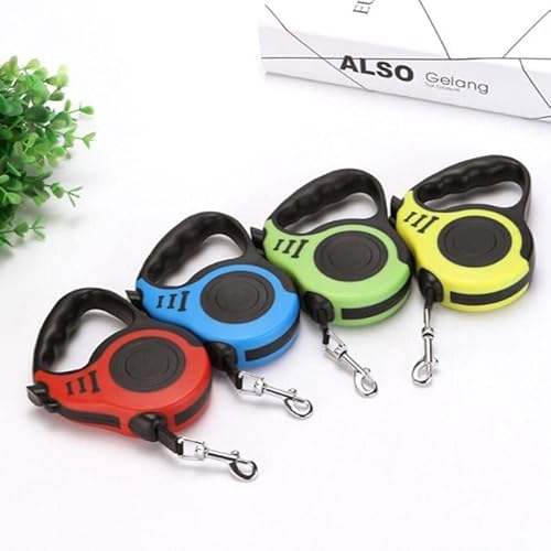 Coleira Guia Para Pet, 3 Metros, Ajustavel, Cachorro e Gato, Retrátil, Filhote, Trela, Nylon, 15Kg,