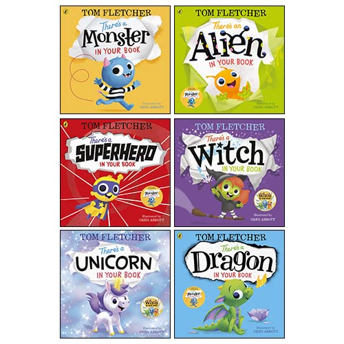 Tom Fletcher 6 Books Collection Set (There's a Unicorn in Your Book, There's a Dragon in Your Book, There's a Witch in Your Book, There's a Superhero in Your Book and MORE!) Paperback – January 1, 2023