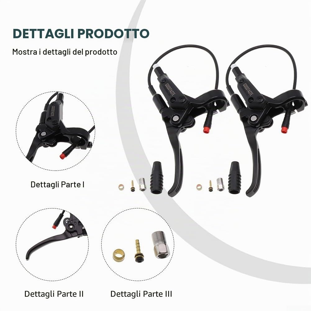 Leva del freno a 2 pin, funzione di spegnimento della maniglia del freno, impermeabile, accessorio per bici elettriche (sinistra)