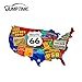 A/X Autocollants de fenêtre de Voiture en Vinyle Graphique Moto Pare-Chocs pour rétro Route 66 USA 13 cm x 8 1 cm