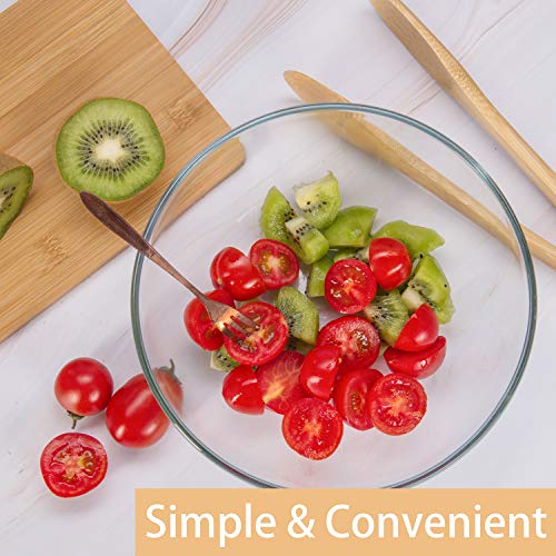 Set di 2 ciotole per insalata in vetro, 2 ciotole da dessert, diametro 20 cm - immagine 6