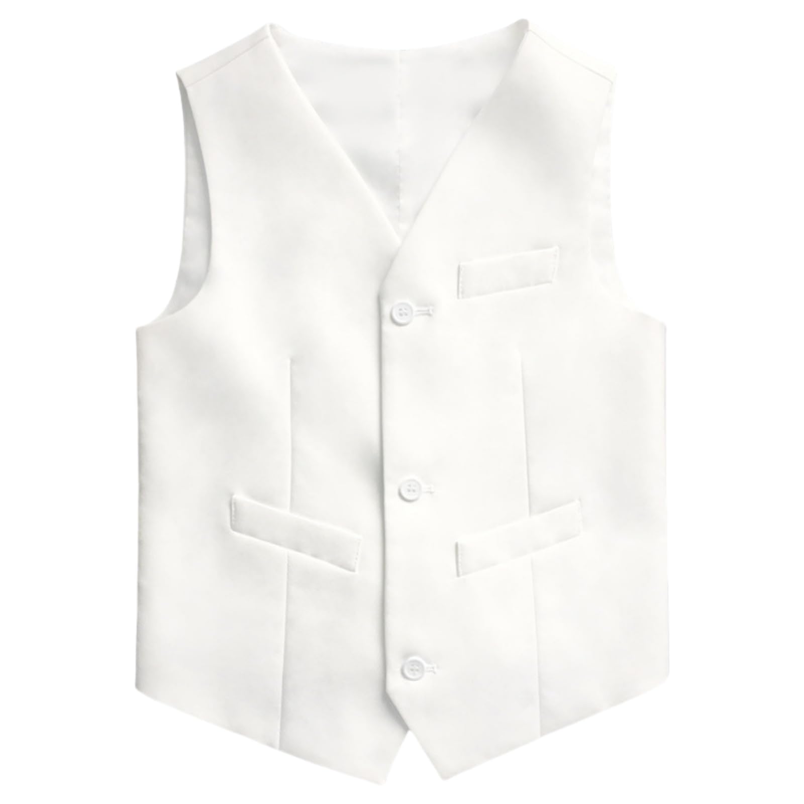 Gilet Enfant Garçon Veste de Costume d'honneur Veston sans Manche Gentleman Vêtements Habillés Mariage Cérémonie 4-16 Ans