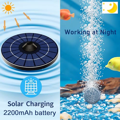 Lewisia AP009(PUMP9-3) Solar Floating Pond Aerator 2.5W Solar Powered Air Pump Battery thumb #2