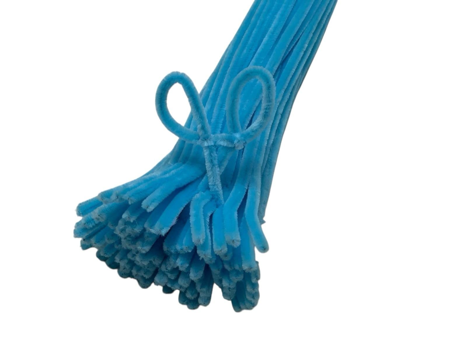 Wrap Concepts Pipe Cleaners for Crafts | Soft Flexible Stems for DIY Flowers, Art Projects, Kids Craft Activities, Decorations & Creative Designs (100 pcs) (DeepSkyBlue) 1