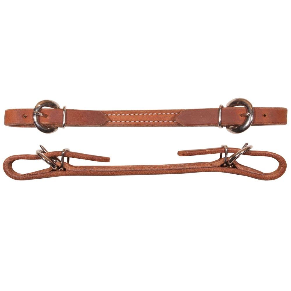 Billy Royal Harness Leather Curb Strap | Perfect for Everyday Use | Premium Supple Leather | Stainless Steel Buckles | Ample Adjustment | Color Light Oil