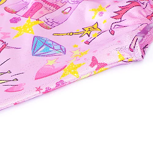 Image of EQSJIU Gymnastics Leotards for Girls Kids Rainbow Mosaic Mermaid Butterfly Stars Leopard Galaxy Tie Dye Cosmos Leopard