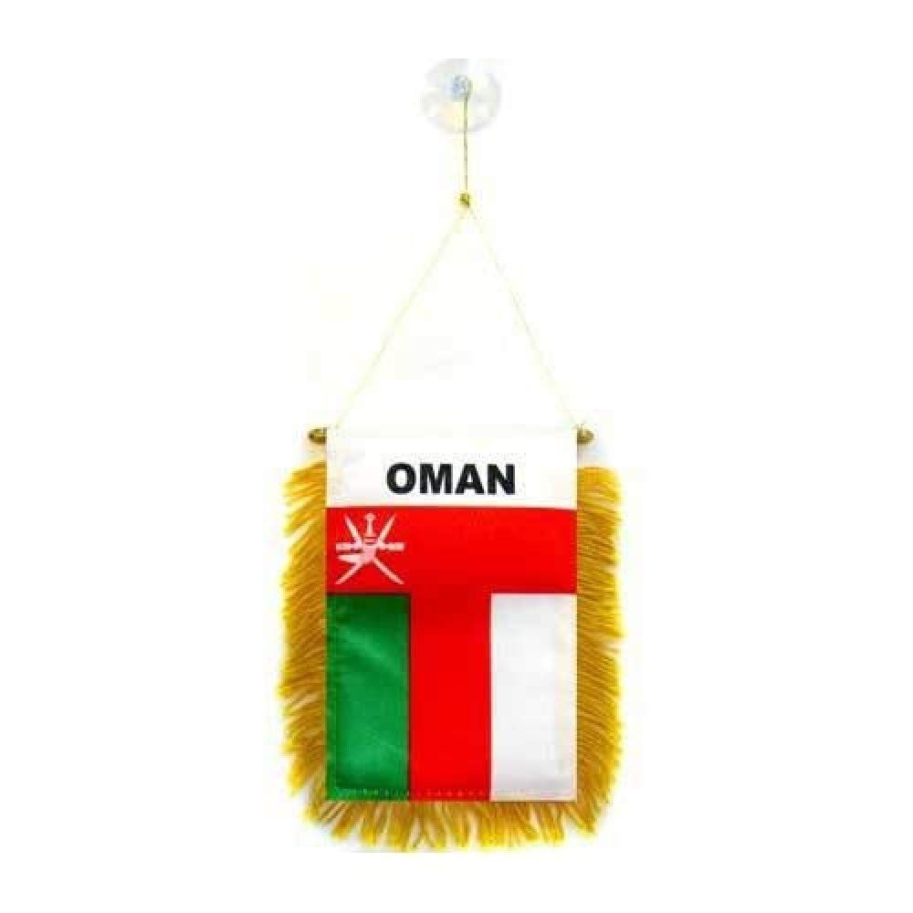 AZ FLAG Oman Pennant 4x6 in Omani 100D Polyester Suction Cup