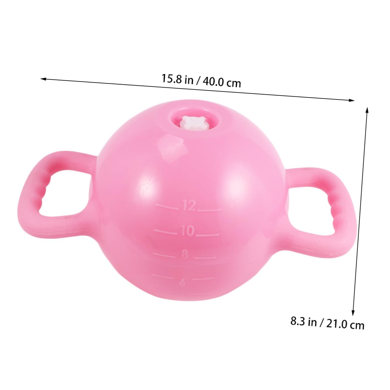 Toyvian Kettlebell Yoga Fitness Réglable Eau avec Double Poignées pour Femme et Homme Équipement Sportif PVC Poids Ajustable Base Plate Rose