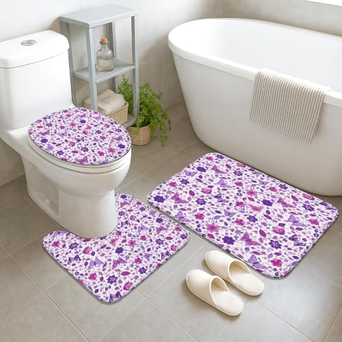 Rideaux de douche 183x183 cm et tapis imperméable en polyester