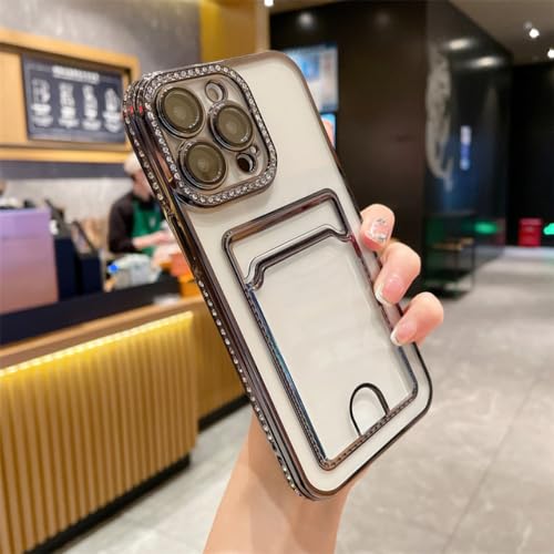 Portefeuille transparent en TPU souple pour iPhone 12 Pro Max et 11