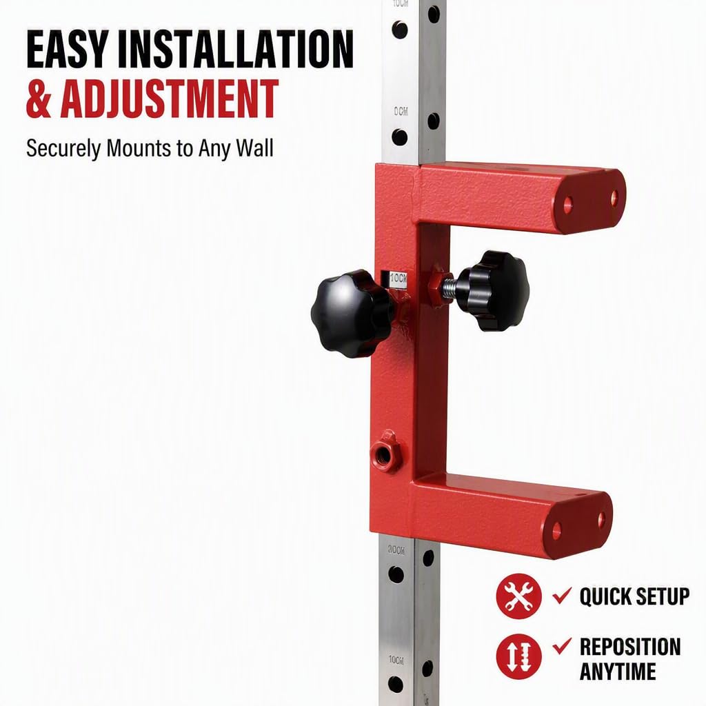Medidor de Salto Vertical con Altura Ajustable de 4,5 a 5,2 pies, paletas Objetivo de 4 Colores para Entrenamiento