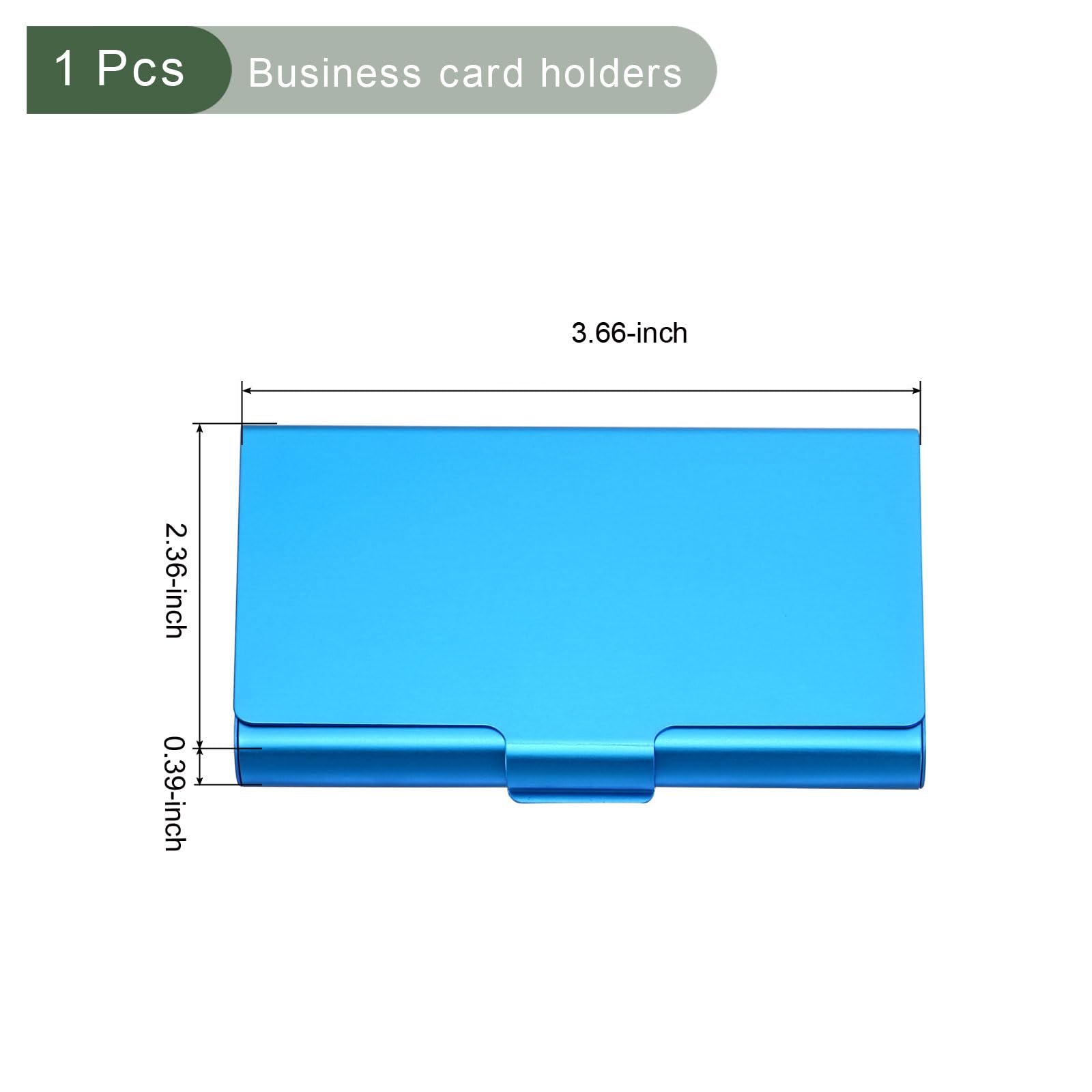 YOKIVE Business Card Holder, Flip Cover Style, Keep Cards Neat, Great for Office Home, Daily Use (Blue, 3.66x2.36x0.39-Inch) - Image 2