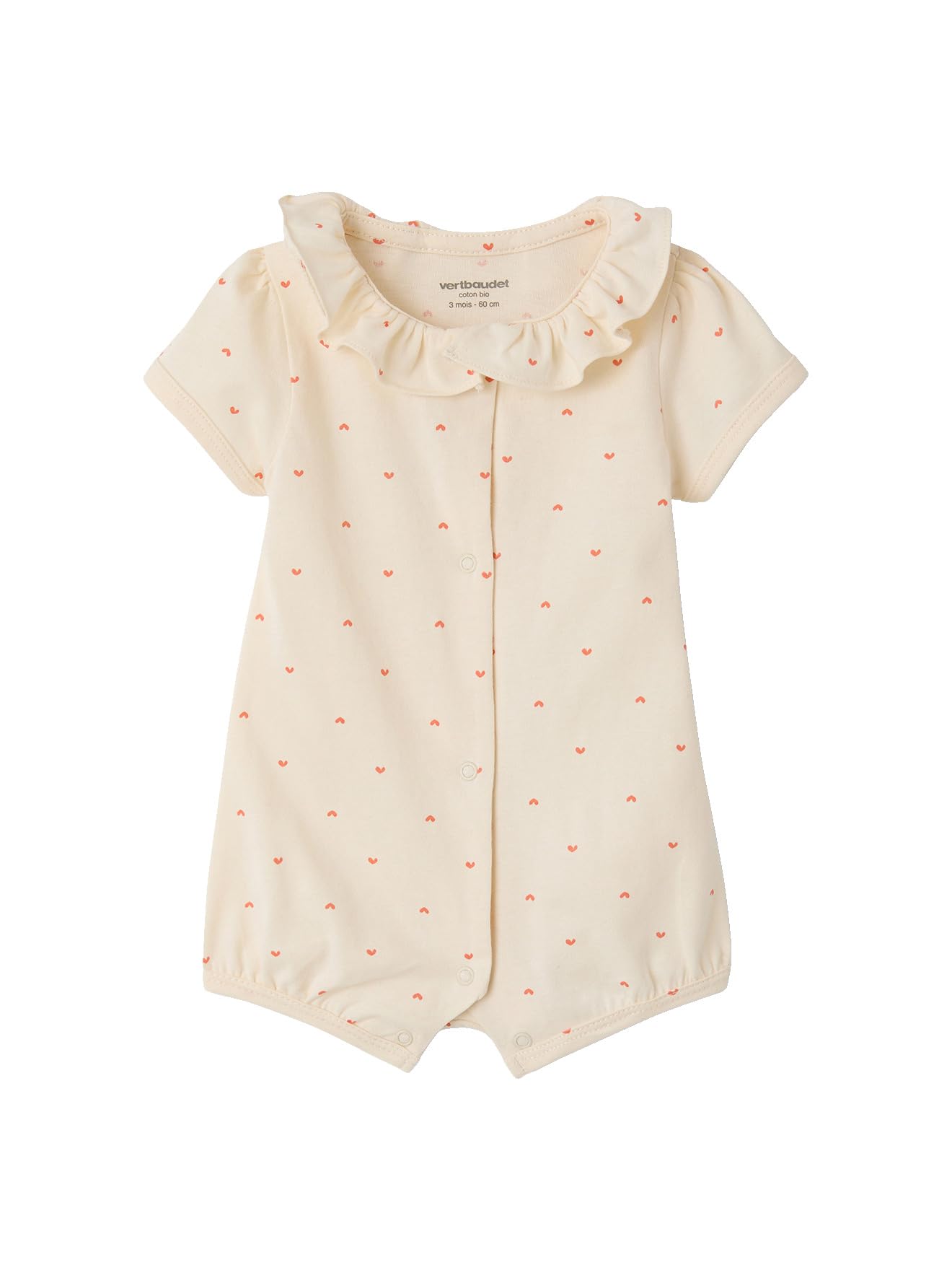 VERTBAUDET Lot 2 Combishort bébé Fille Coton Bio