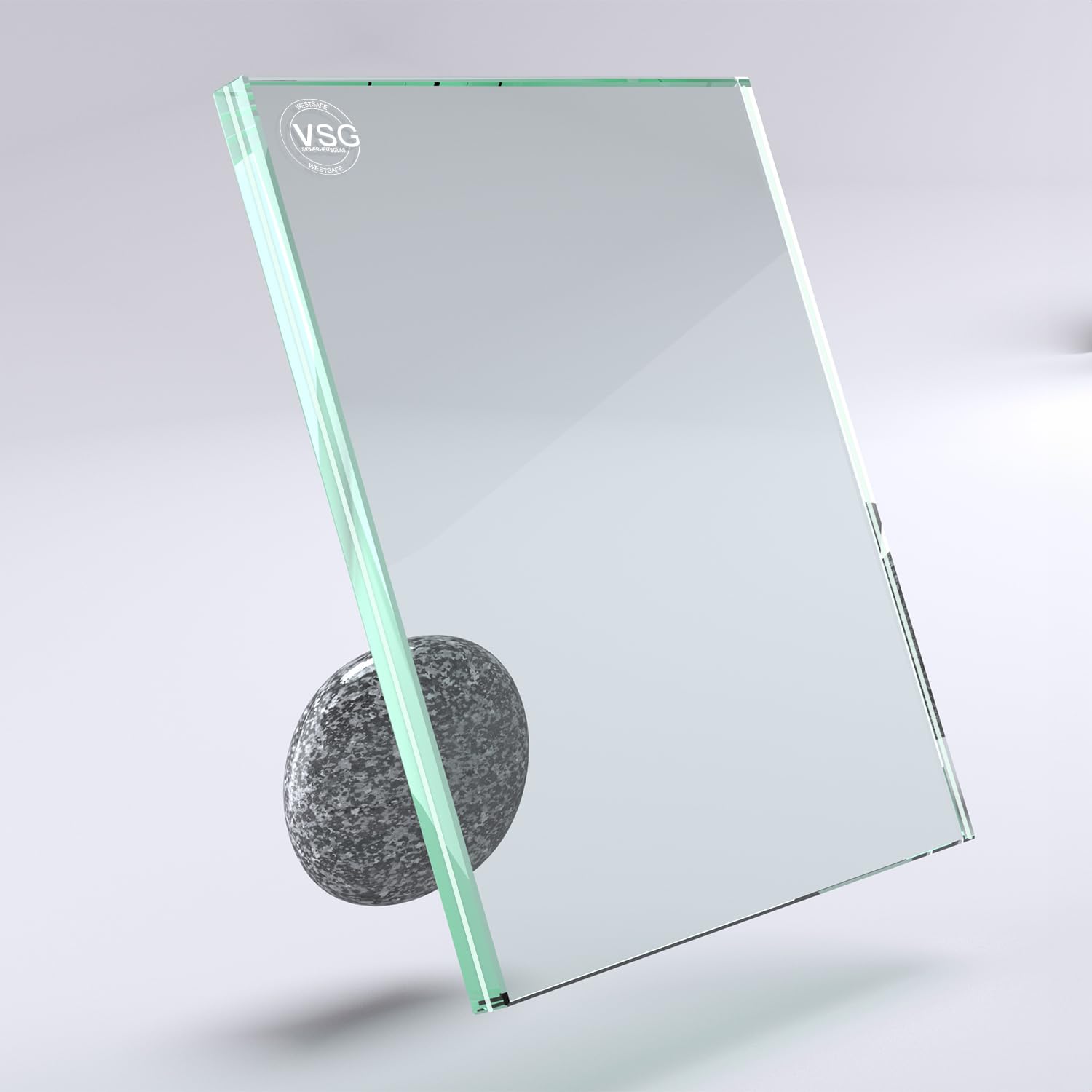 Maßanfertigung von VSG Verbundsicherheitsglas für Größen von 40x40cm bis 100x200cm - klares und mattes VSG aus Floatglas für Fenster, Türen, Vordächer, Terrassenüberdachungen, Carports (Klar, 8,76mm)