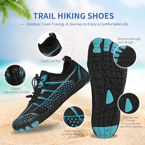 Image of Hike Barefoot Shoes for Womens Men Footwear,Pro Healthy&Non-Slip Water Shoe for Women Men, Wide Toe Running Shoes Boots Sneakers Unisex Designed for Walking,Running&Swimming Yoga, and Water Sports