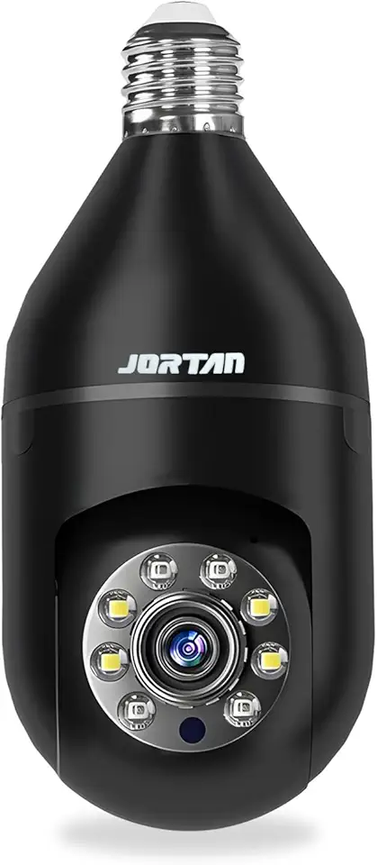 Câmera Lâmpada Wi-Fi 1080P Full HD 360° – Visão Noturna, Detecção Humana Inteligente, Áudio Bidirecional, Gravação em Nuvem e MicroSD até 128GB (preto)