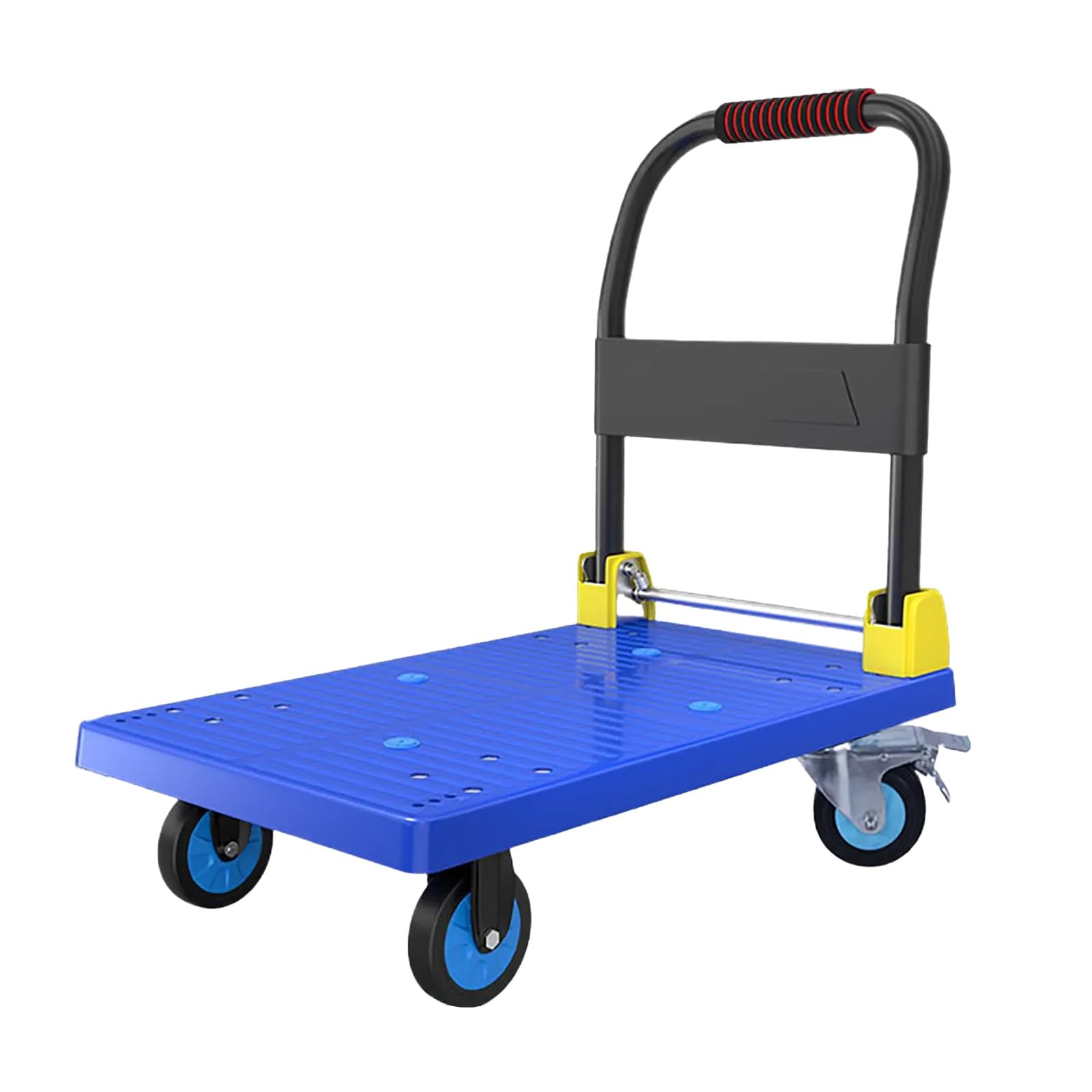 Handcart, With Universal Wheels, Load Capacity 660 Lbs, Suitable for Gardens, Schools, Warehouses, Hospitals(Blue,Medium)